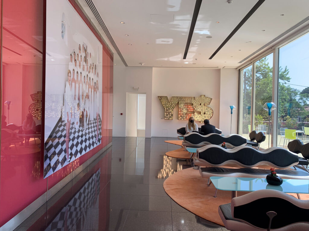 Lobby of the Marriott in Athens